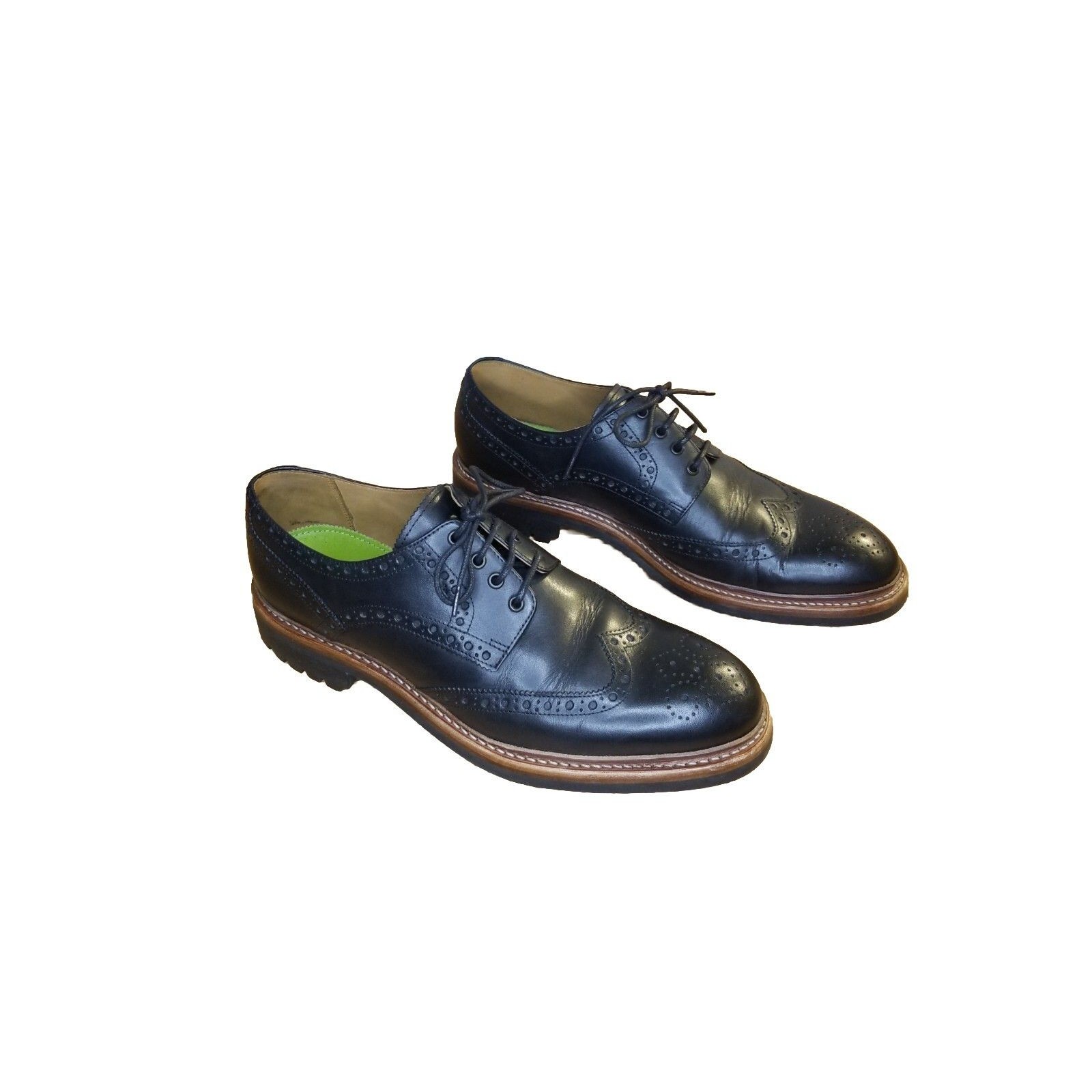 Oliver Sweeney Meadows Men Uk Size 11 Black Leather Wingtip Dress Shoe Excellent — image 4 of 6